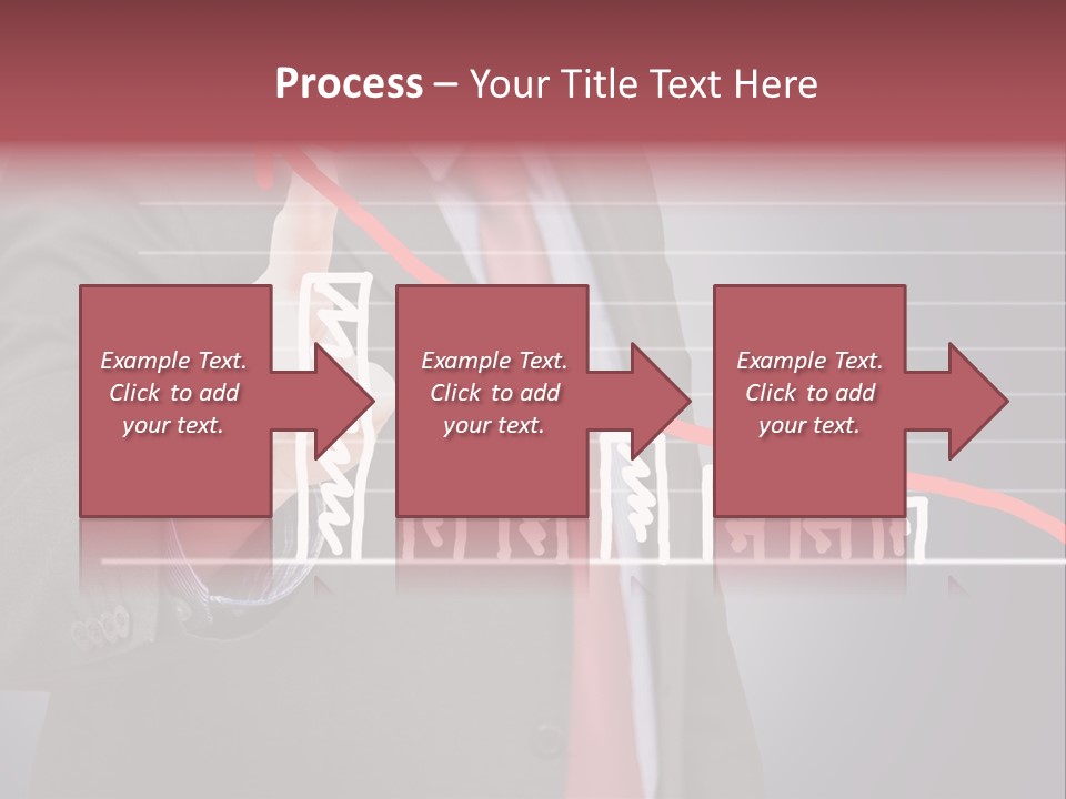 Businessman Touchscreen Successful PowerPoint Template