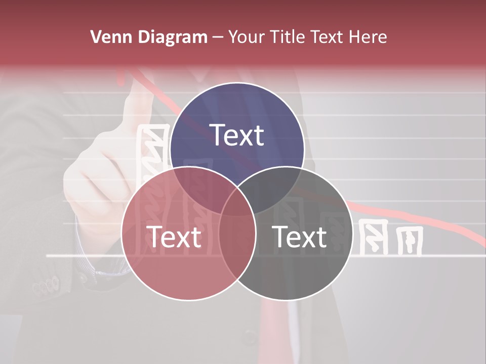 Businessman Touchscreen Successful PowerPoint Template