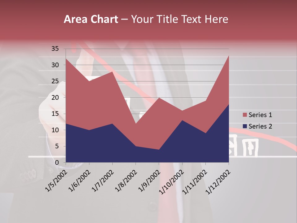 Businessman Touchscreen Successful PowerPoint Template