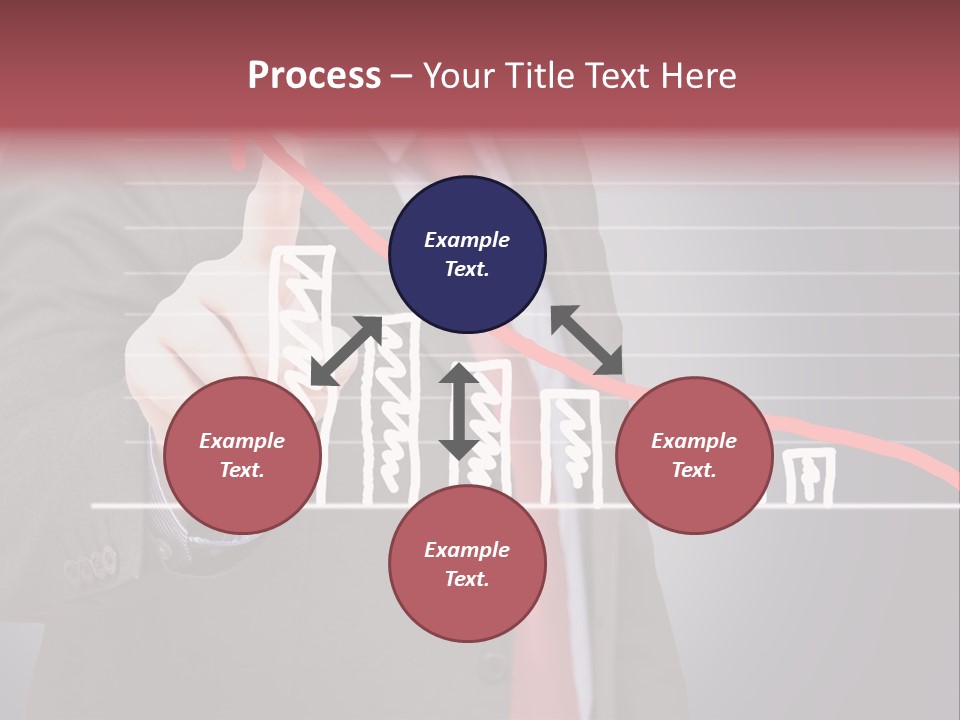 Businessman Touchscreen Successful PowerPoint Template