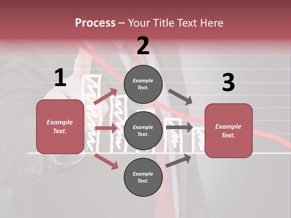 Businessman Touchscreen Successful PowerPoint Template