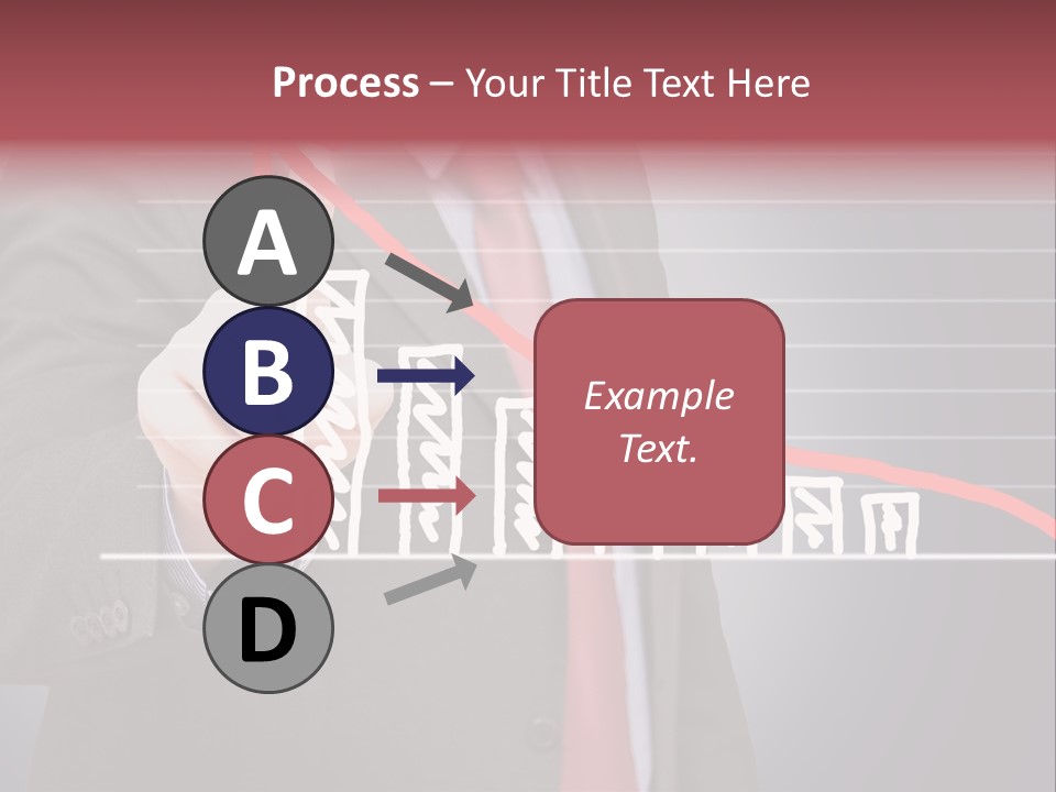 Businessman Touchscreen Successful PowerPoint Template