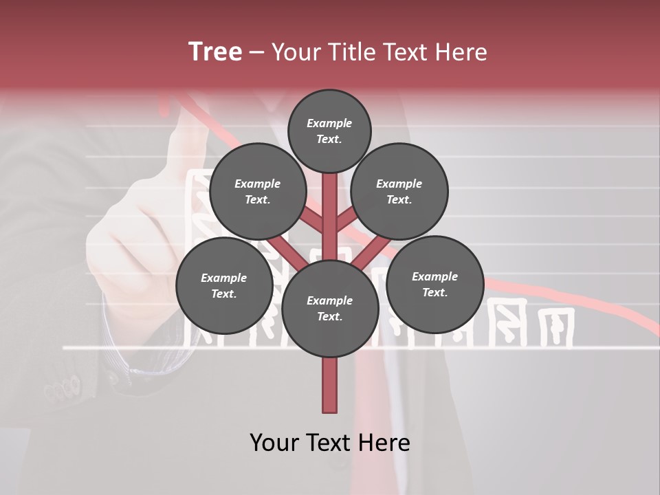 Businessman Touchscreen Successful PowerPoint Template