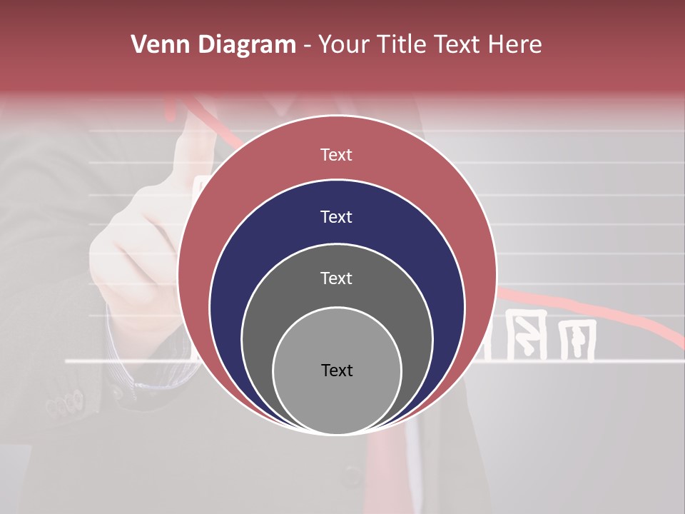 Businessman Touchscreen Successful PowerPoint Template