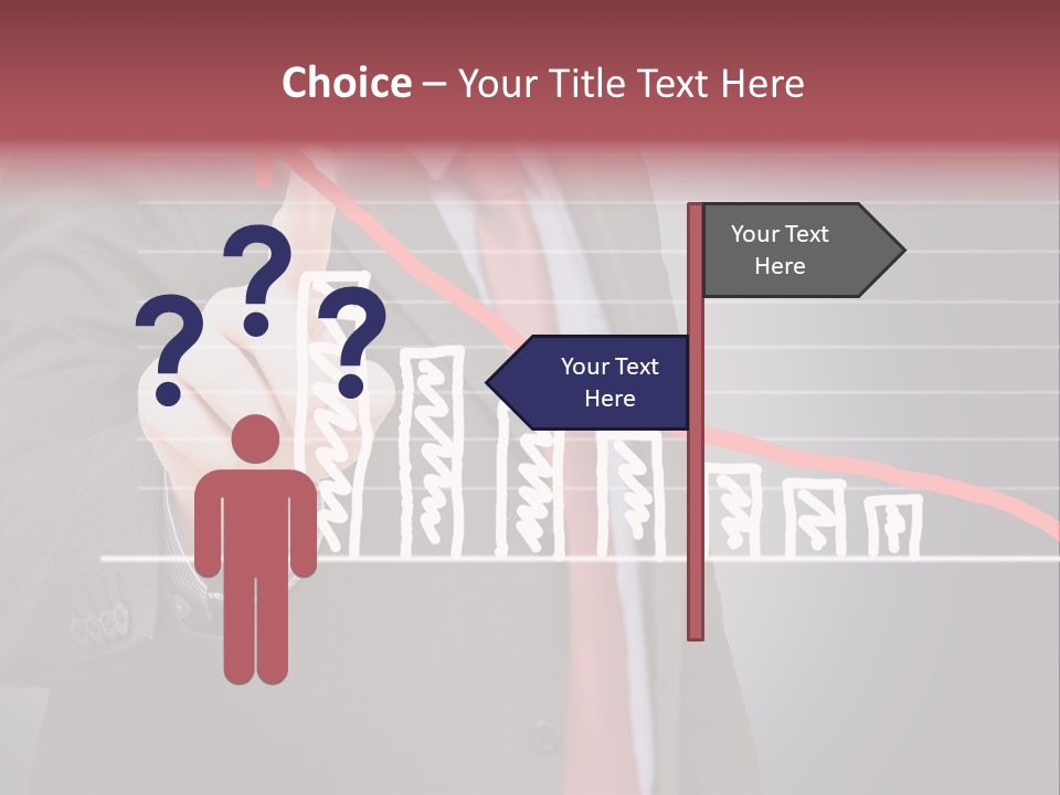 Businessman Touchscreen Successful PowerPoint Template