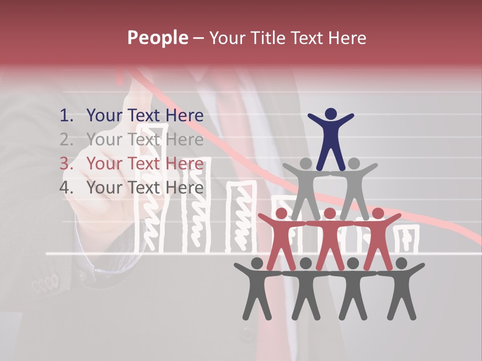 Businessman Touchscreen Successful PowerPoint Template