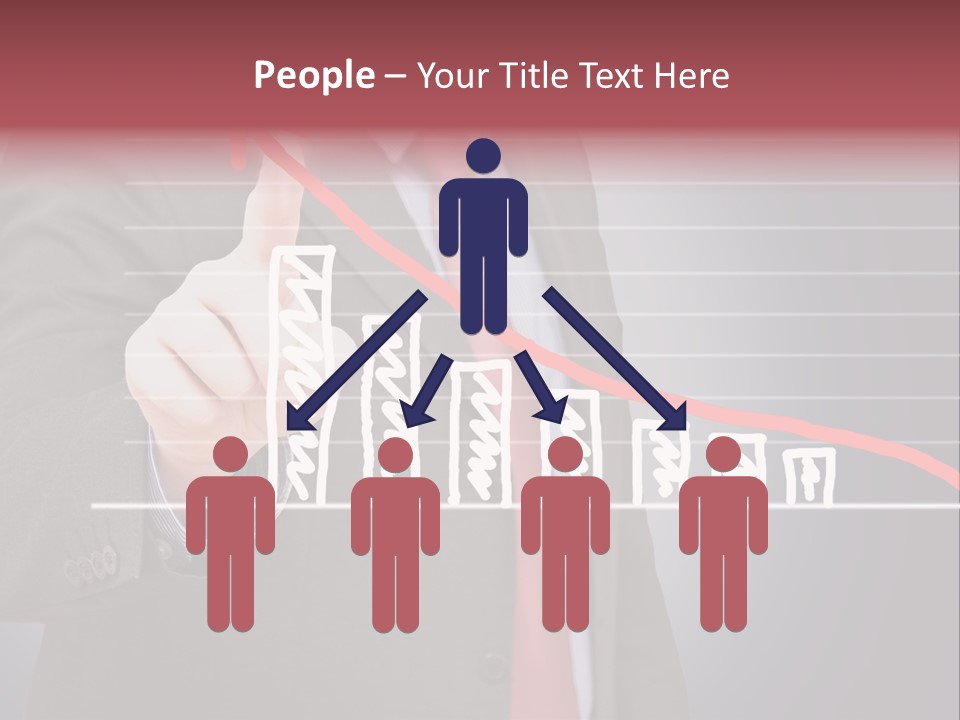 Businessman Touchscreen Successful PowerPoint Template