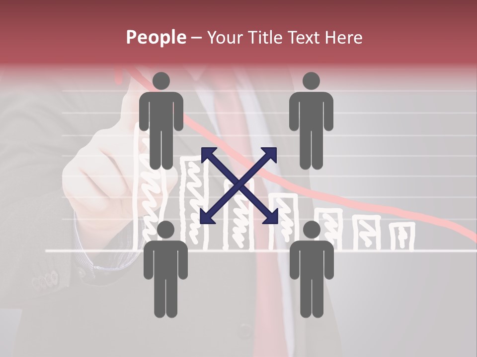 Businessman Touchscreen Successful PowerPoint Template