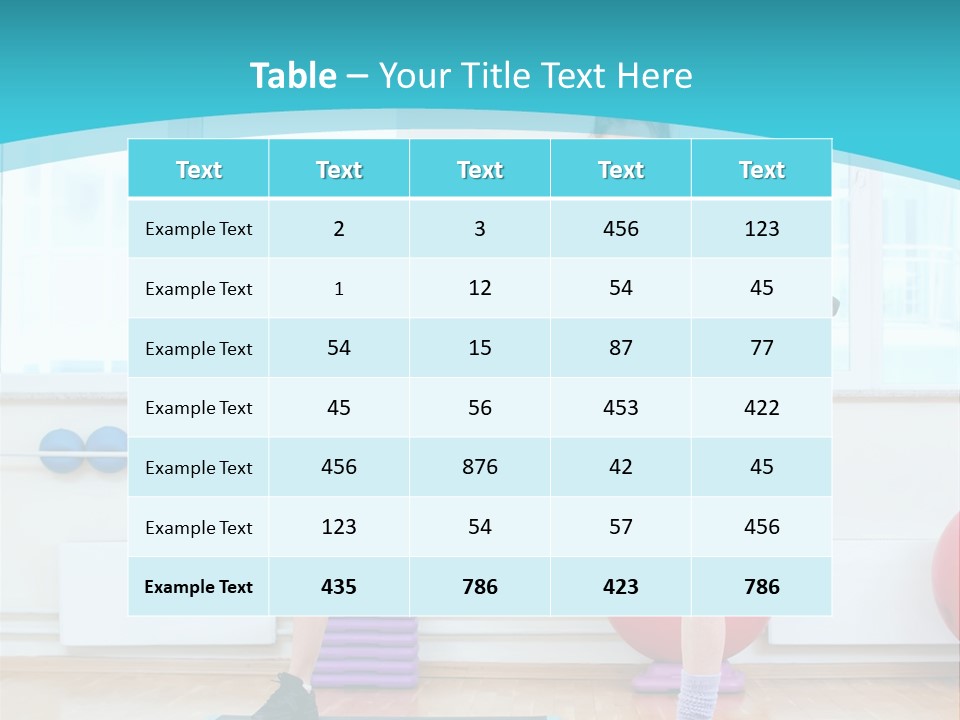 Fitness Well Being Lifestyle PowerPoint Template