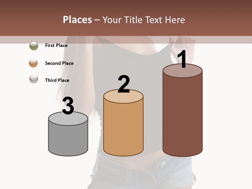 Model Portrait Black PowerPoint Template