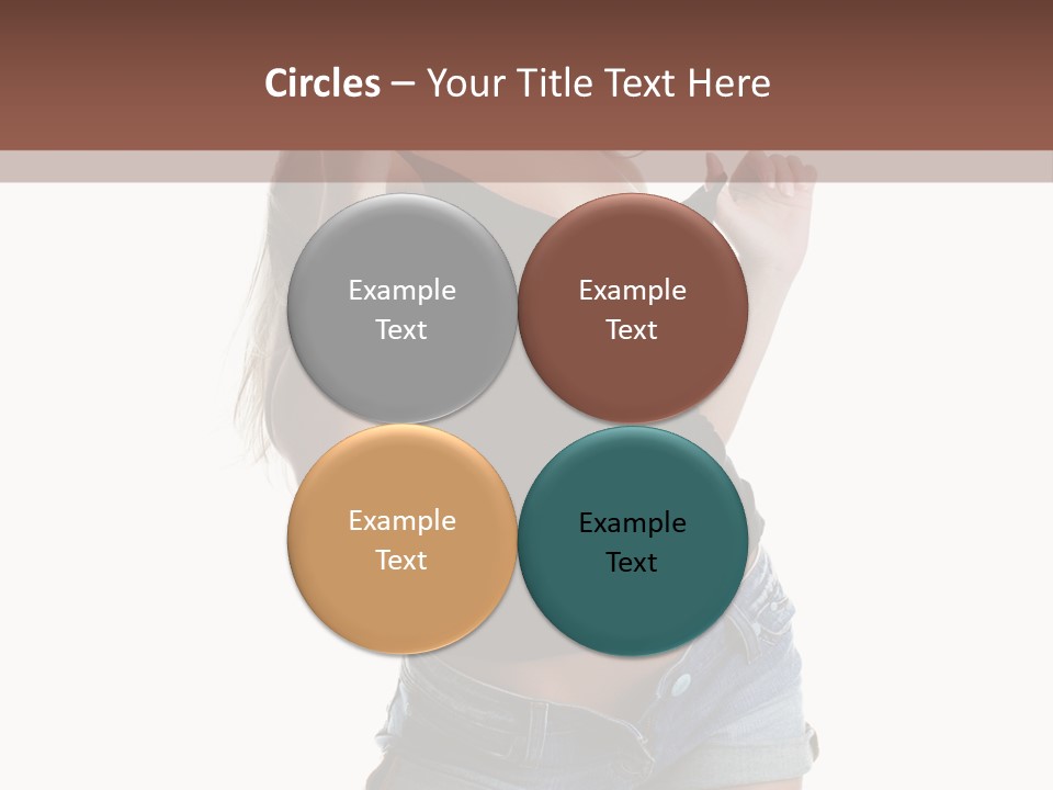 Model Portrait Black PowerPoint Template