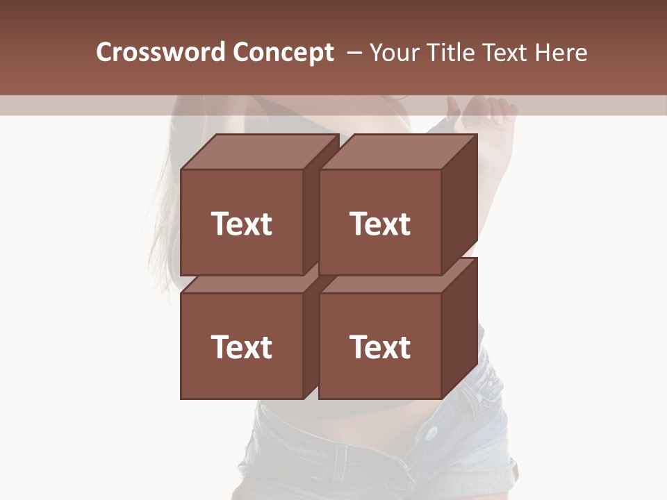 Model Portrait Black PowerPoint Template