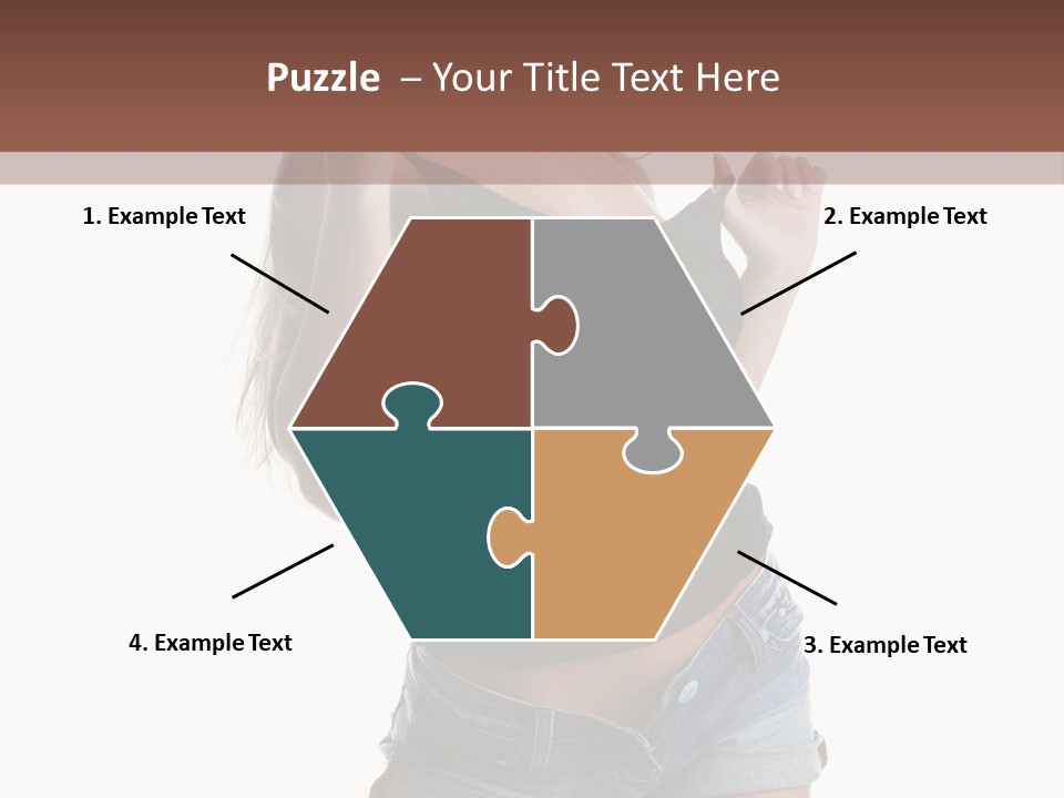 Model Portrait Black PowerPoint Template