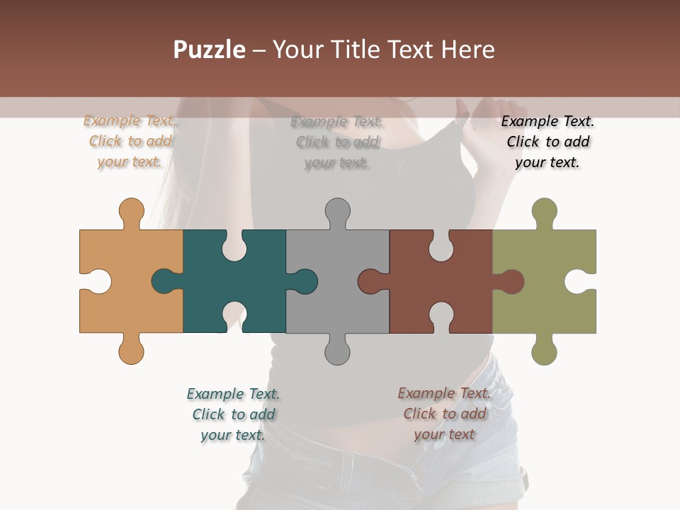 Model Portrait Black PowerPoint Template