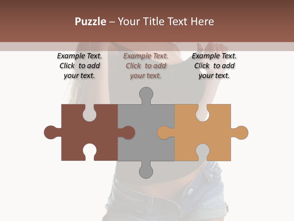 Model Portrait Black PowerPoint Template