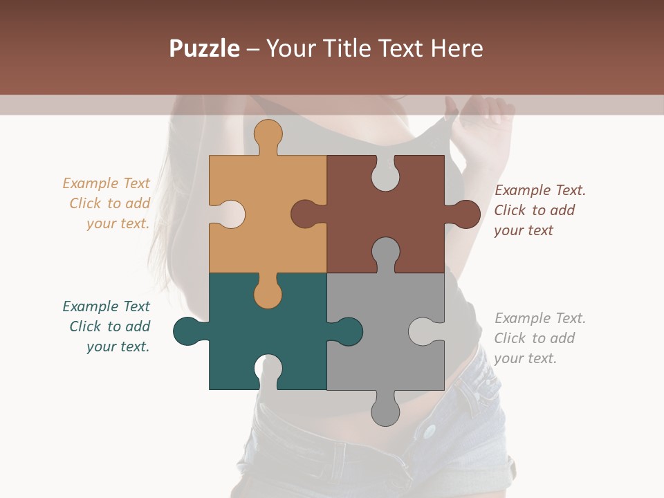 Model Portrait Black PowerPoint Template