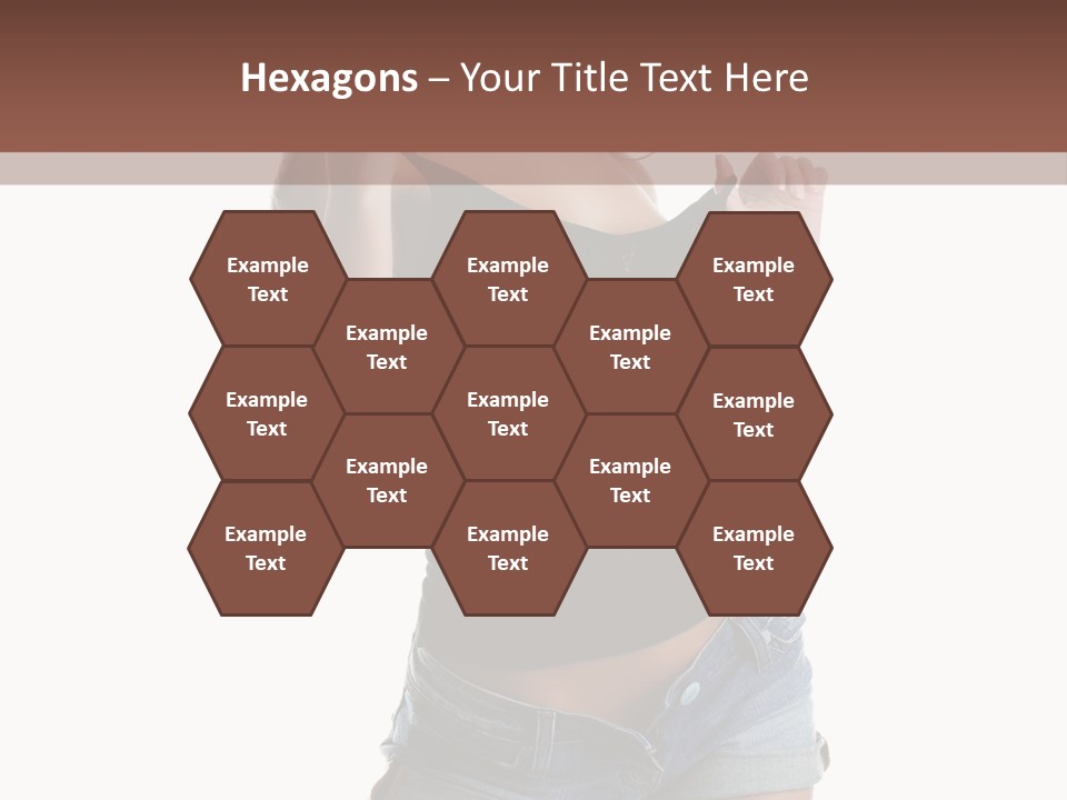 Model Portrait Black PowerPoint Template