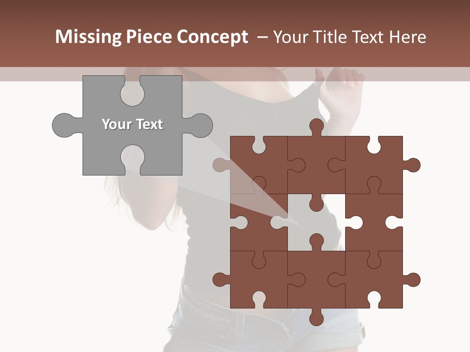 Model Portrait Black PowerPoint Template