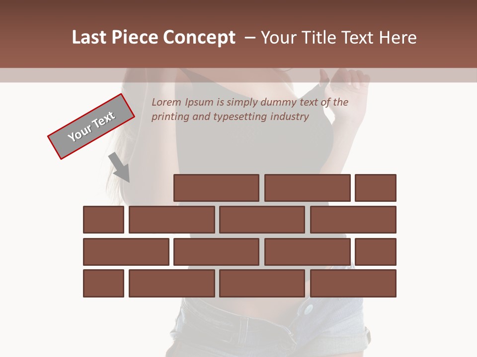 Model Portrait Black PowerPoint Template