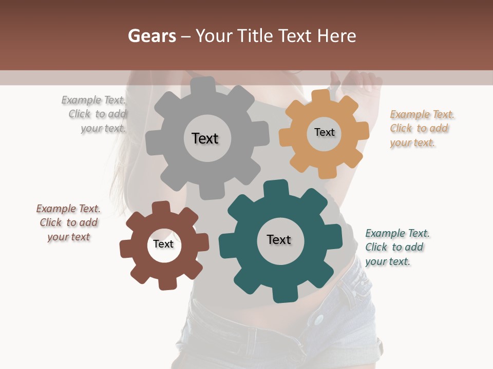 Model Portrait Black PowerPoint Template