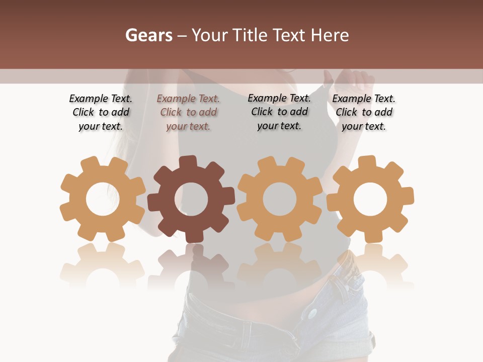 Model Portrait Black PowerPoint Template