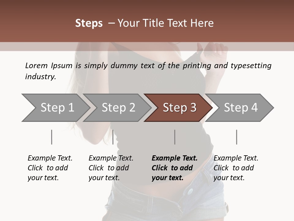 Model Portrait Black PowerPoint Template