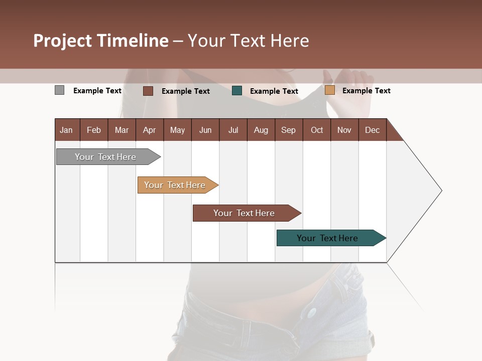 Model Portrait Black PowerPoint Template