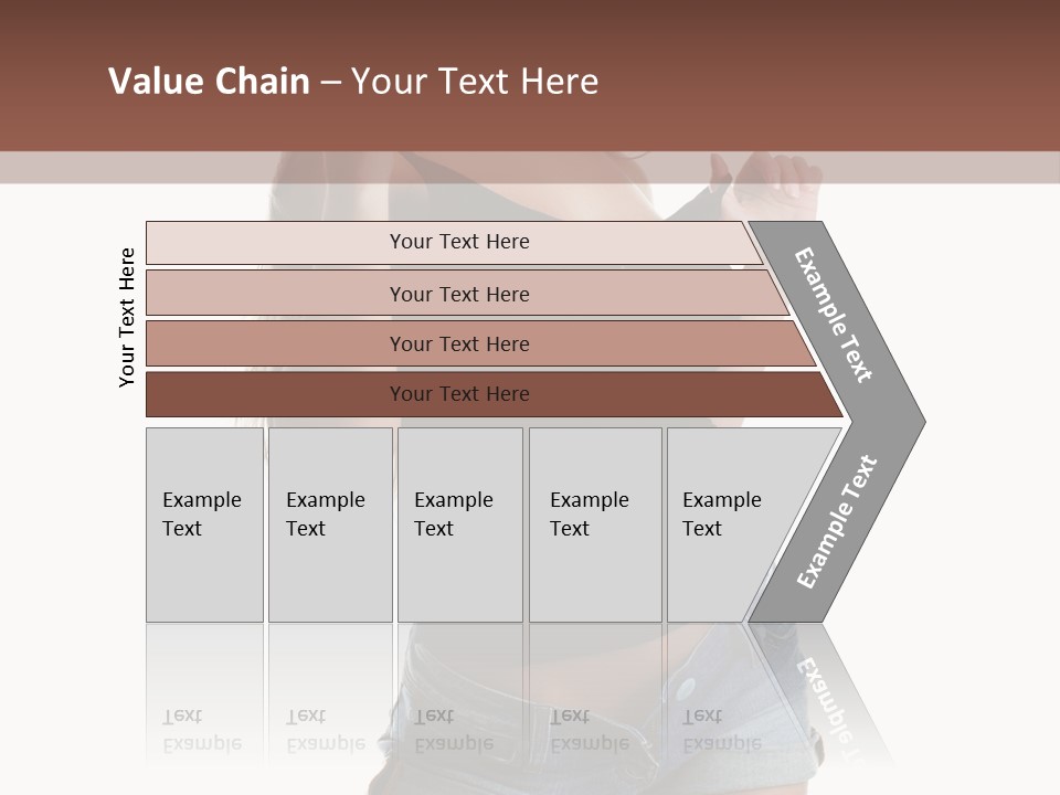 Model Portrait Black PowerPoint Template