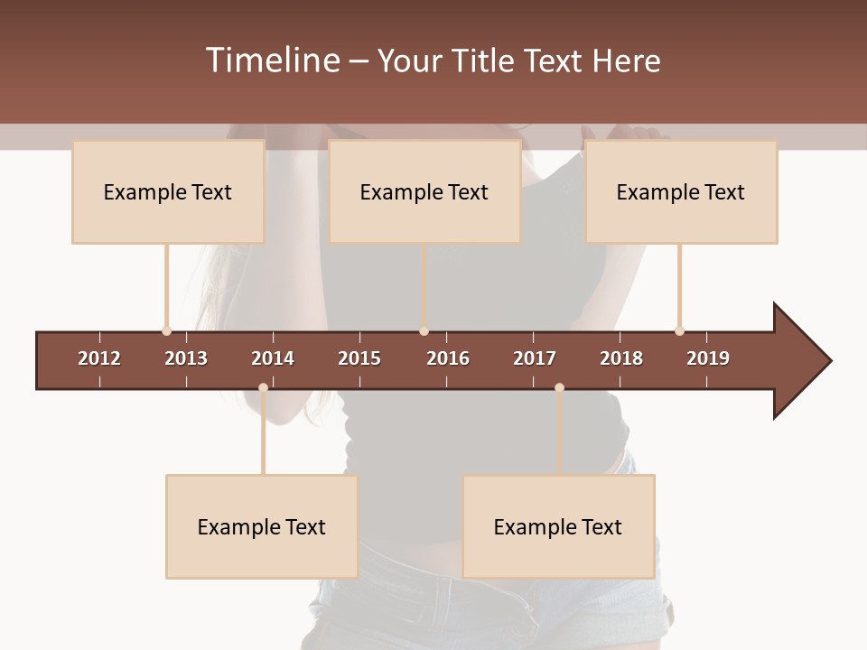 Model Portrait Black PowerPoint Template