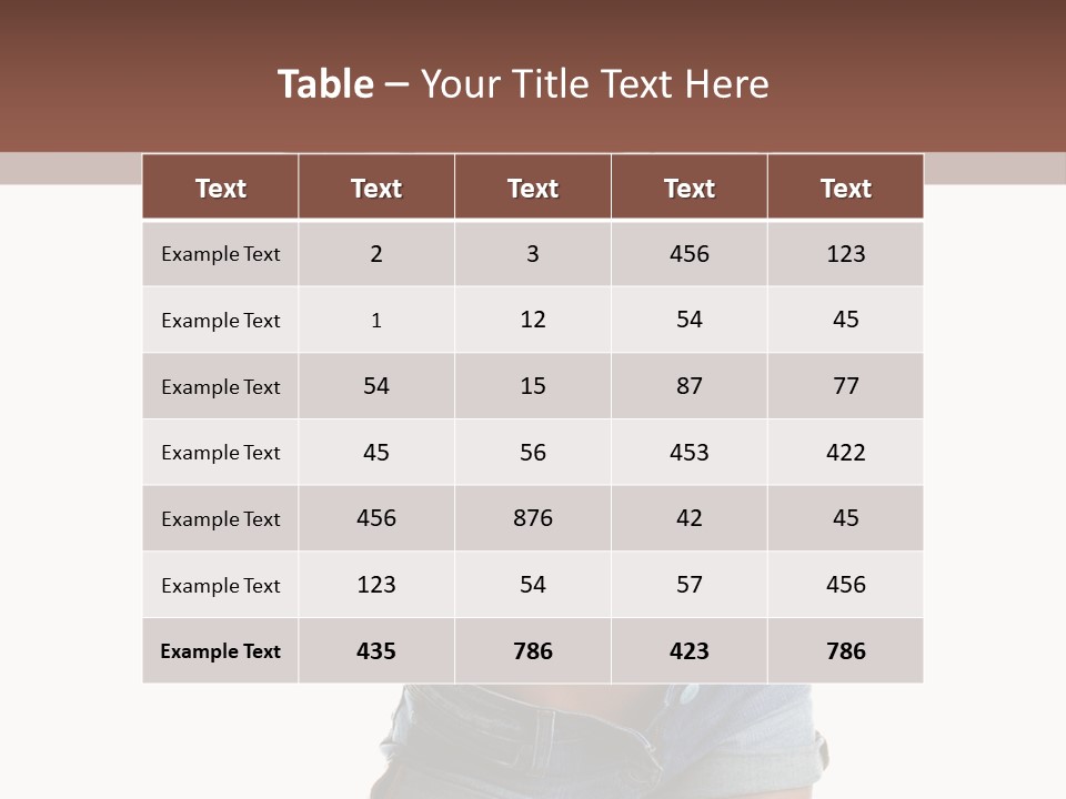 Model Portrait Black PowerPoint Template