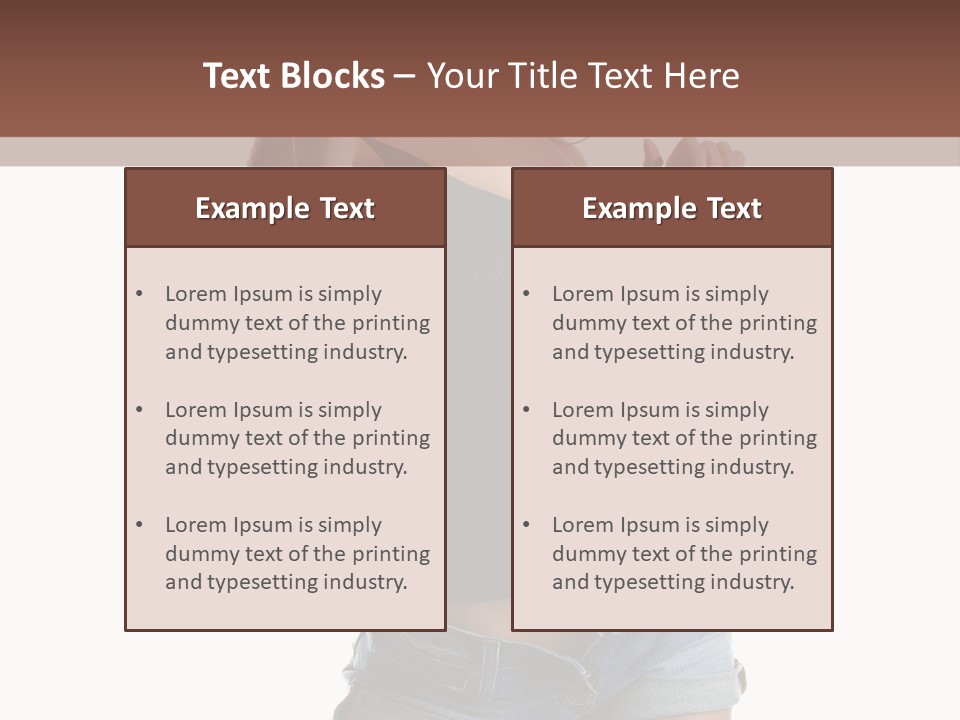 Model Portrait Black PowerPoint Template