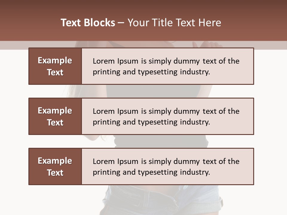 Model Portrait Black PowerPoint Template