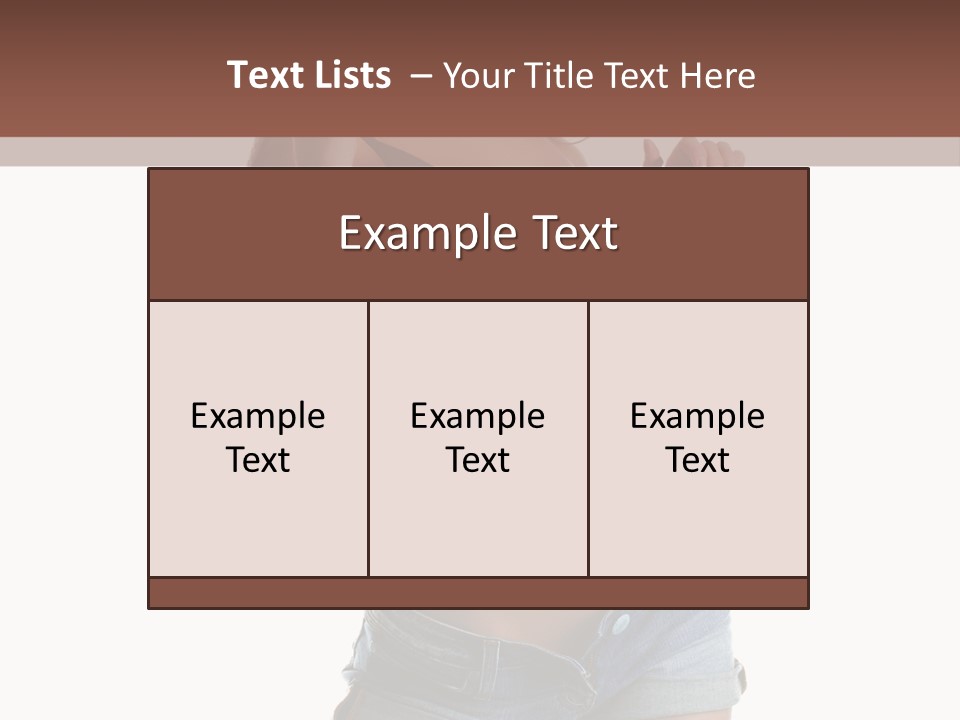 Model Portrait Black PowerPoint Template