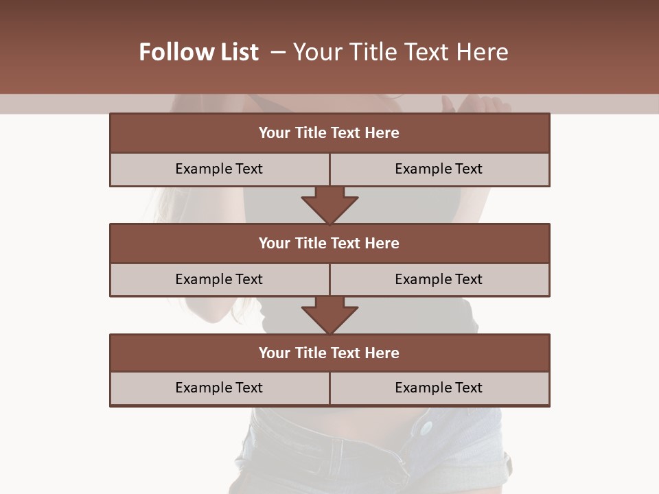 Model Portrait Black PowerPoint Template
