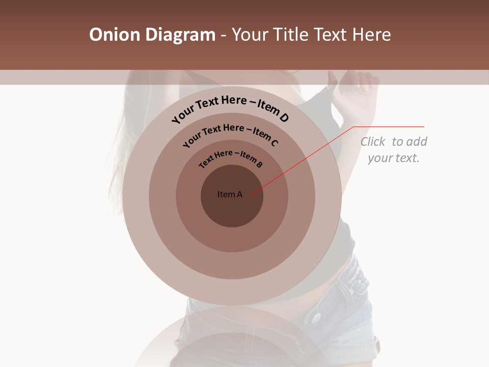 Model Portrait Black PowerPoint Template