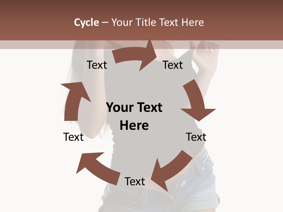 Model Portrait Black PowerPoint Template
