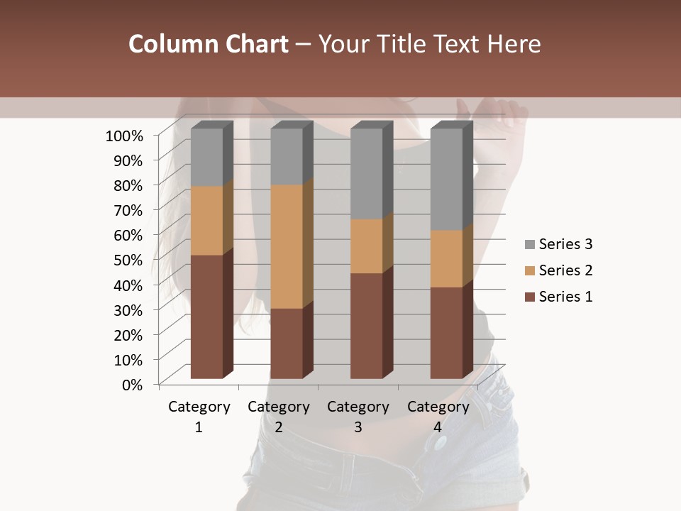Model Portrait Black PowerPoint Template
