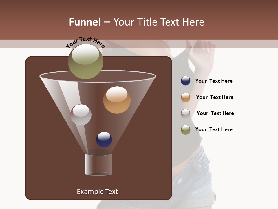 Model Portrait Black PowerPoint Template