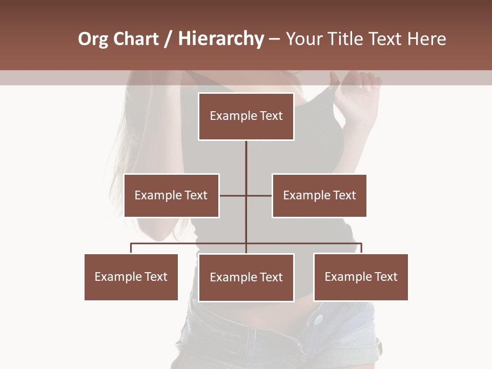Model Portrait Black PowerPoint Template