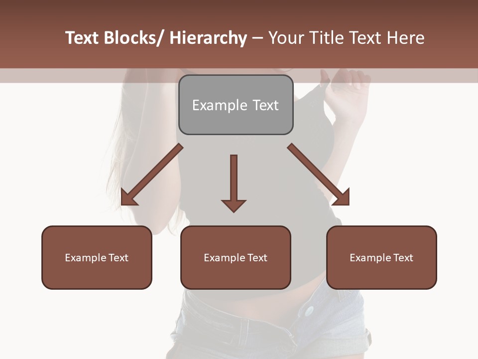Model Portrait Black PowerPoint Template