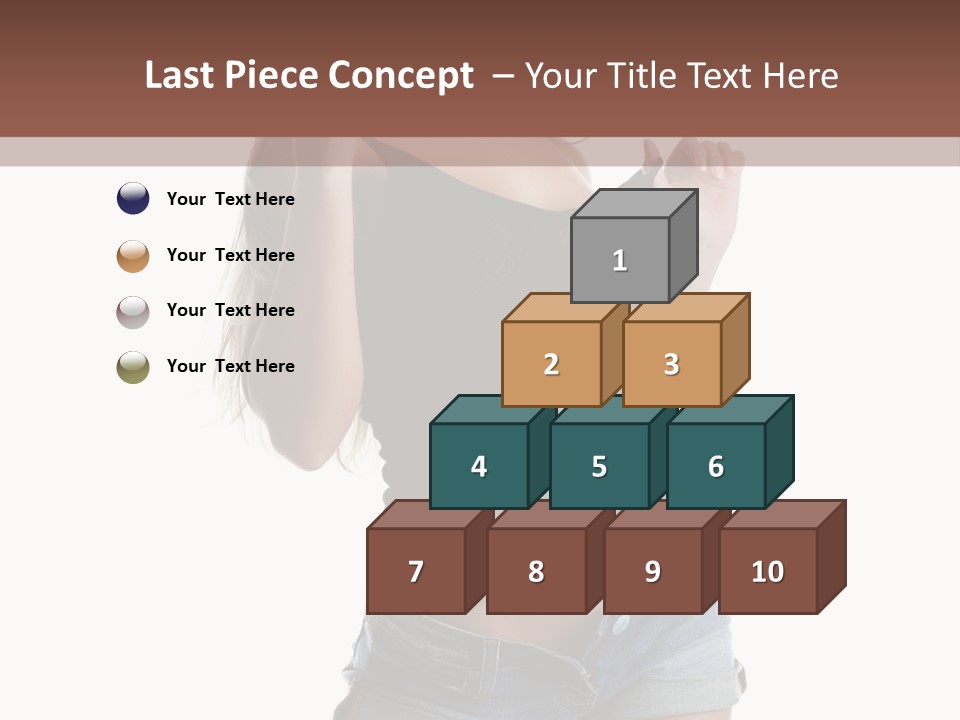 Model Portrait Black PowerPoint Template