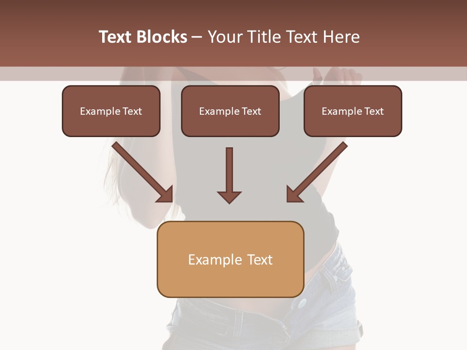 Model Portrait Black PowerPoint Template