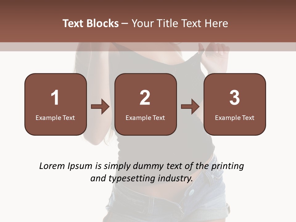 Model Portrait Black PowerPoint Template