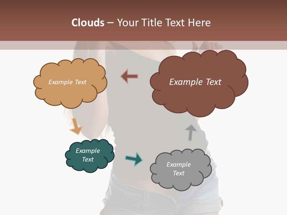 Model Portrait Black PowerPoint Template