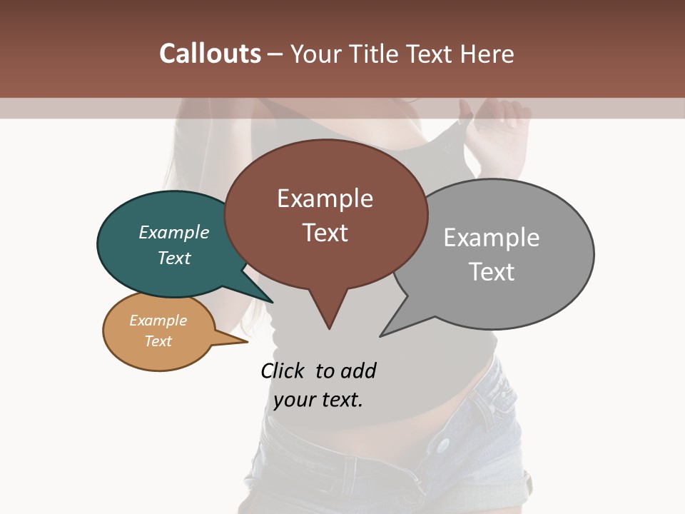 Model Portrait Black PowerPoint Template