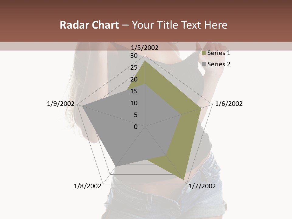 Model Portrait Black PowerPoint Template