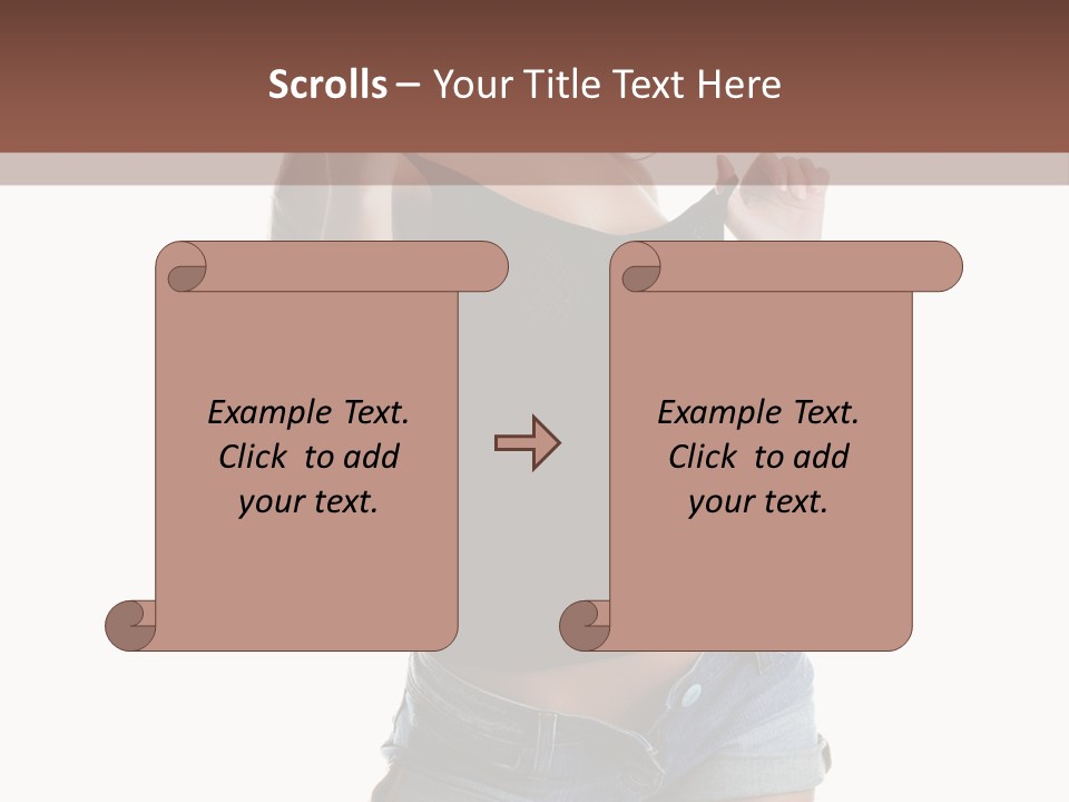 Model Portrait Black PowerPoint Template