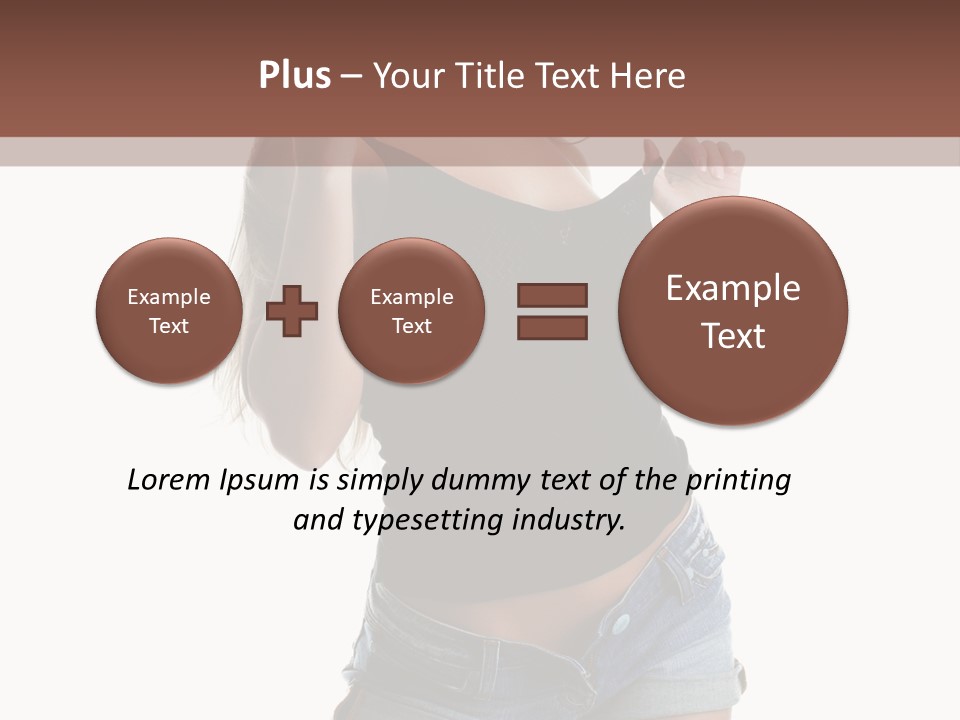 Model Portrait Black PowerPoint Template