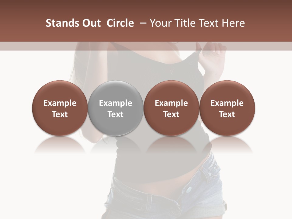 Model Portrait Black PowerPoint Template