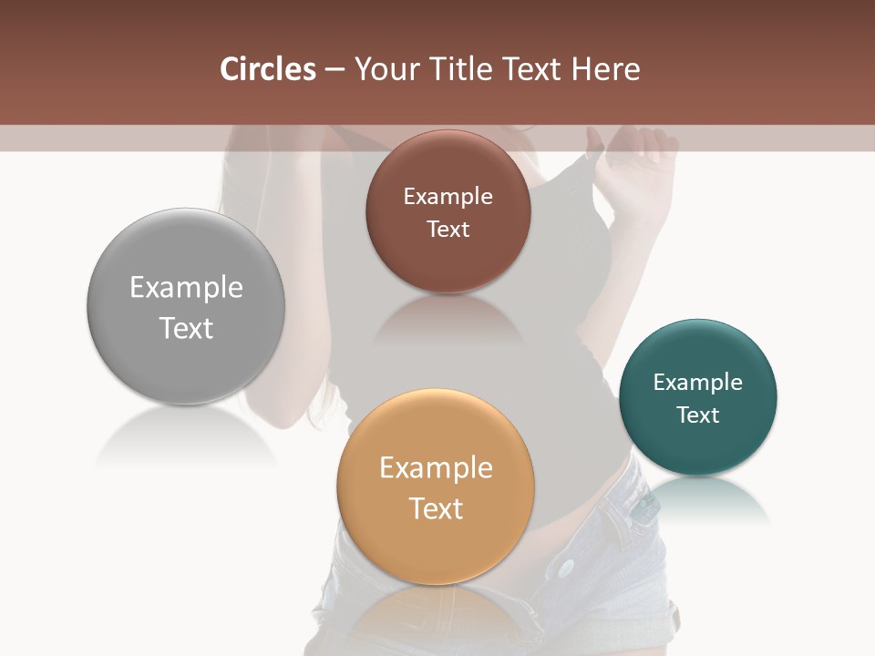 Model Portrait Black PowerPoint Template